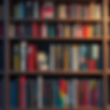 A filled bookshelf with various book series, showcasing completed collections in colorful spines, ready to be read.