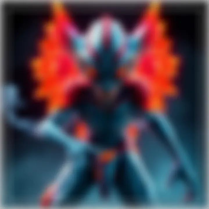 Boros, an alien character, is depicted in a dynamic pose, showing signs of transformation into a monster with glowing features and intense colors.