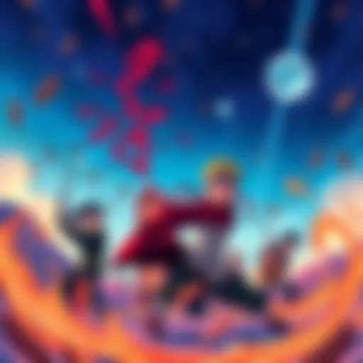 A vibrant animated scene from Boruto showcasing dynamic action and colorful visuals, highlighting the engaging animation style of the series.