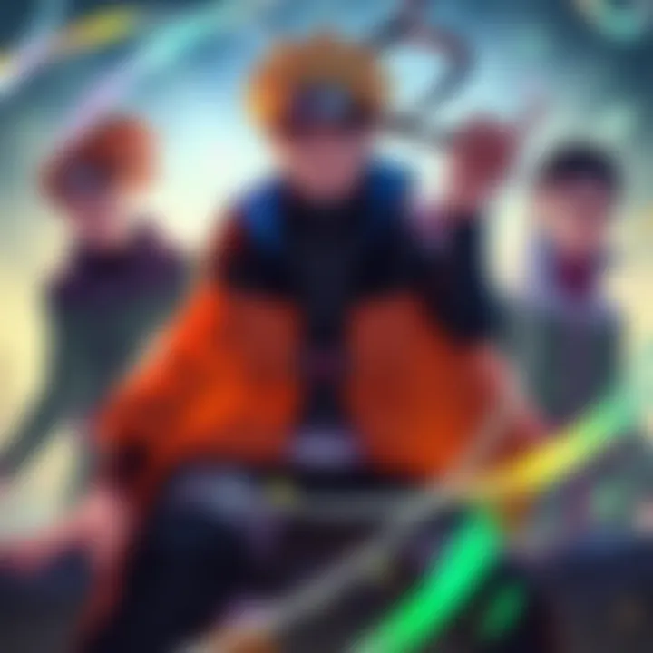 Art of Boruto characters discussing Infinite Tsukuyomi arc