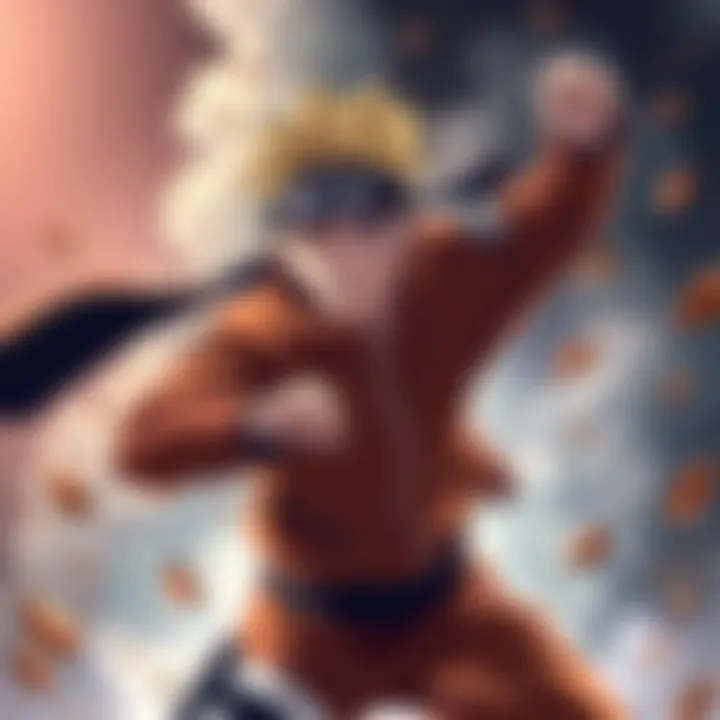 A character from Boruto showcasing dynamic poses and clear line techniques in art style