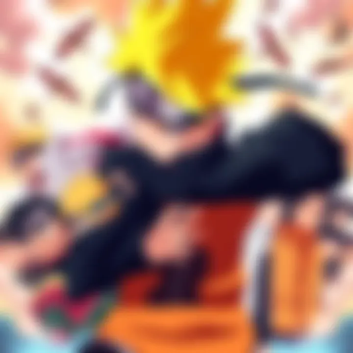 Various Boruto characters representing underrated ship pairings in an animated style
