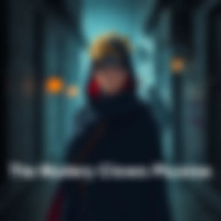 Boruto wearing a dark cloak with a serious expression, standing in a shadowy alley, suggesting his status as a wanted figure