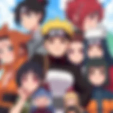 Boruto female characters Illustration showing various Boruto female characters, focusing on their designs and expressions, depicting a range of emotions and styles.