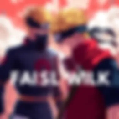 Boruto and Kashin Koji Face Off Boruto stands ready to fight while Kashin Koji watches with a determined expression, hinting at hidden plans