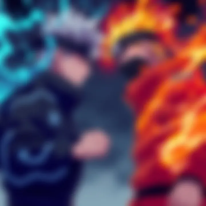 Boruto and Kawaki confront each other, showcasing their contrasting powers and determination in a dramatic showdown.