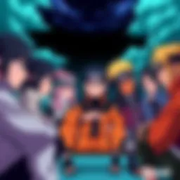 Boruto and friends gathered together, animated expressions showing curiosity as they talk about unanswered questions in the series.