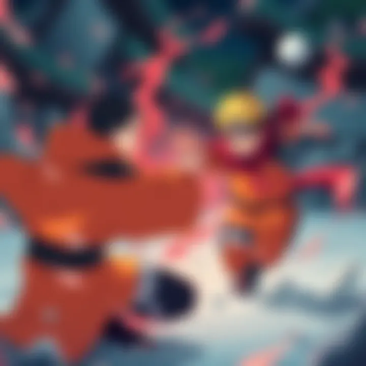 Boruto and Shikadai in a comical battle with Riyogi, showing funny expressions and playful actions