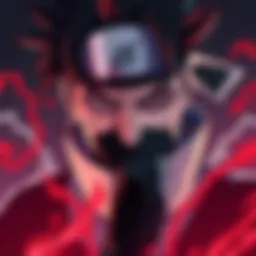 Villain in Boruto A popular villain character from Boruto with a dark expression, showcasing his powerful presence in the series.
