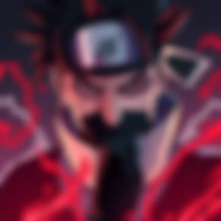 Villain in Boruto A popular villain character from Boruto with a dark expression, showcasing his powerful presence in the series.