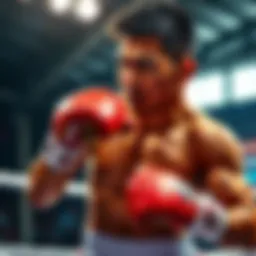 A boxer in training, focusing on fitness and weight loss strategies to improve performance in the ring, demonstrating determination and athleticism.