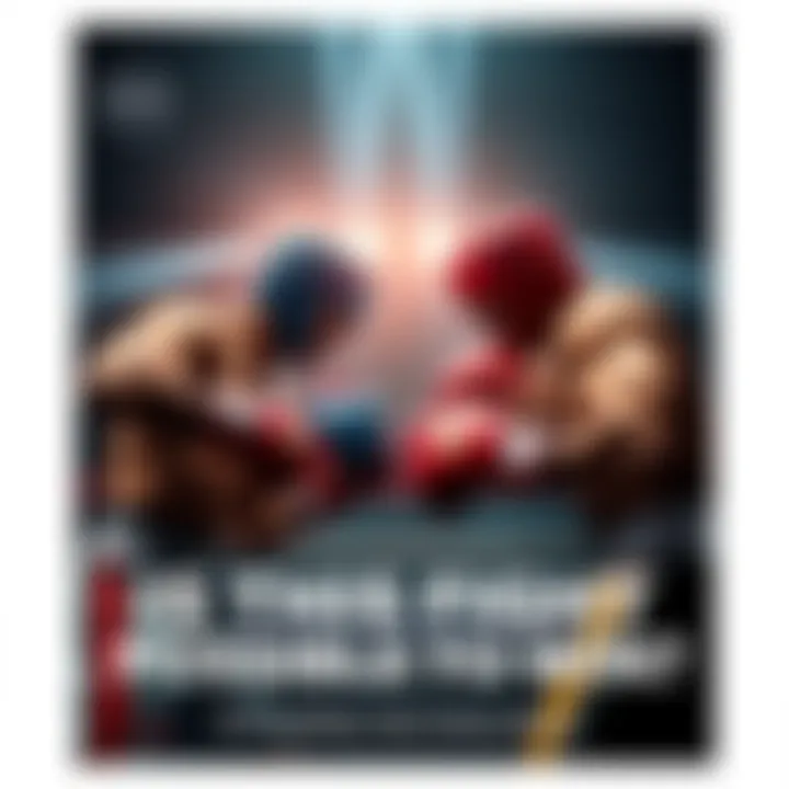 Two boxers in a ring, focused and ready to compete, showcasing determination and strategy before the fight begins.