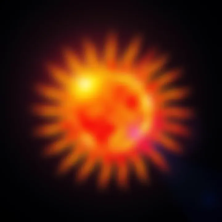 A bright and vibrant sun symbol representing the topic of public opinion on The Sun as a stand.