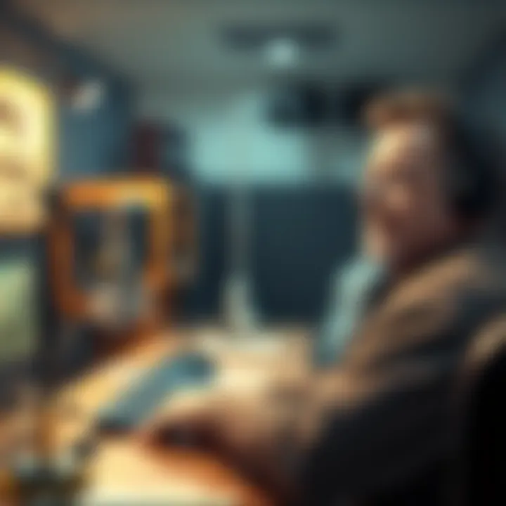 Bryan Cranston voices Imu, a character from One Piece, in a voice recording studio