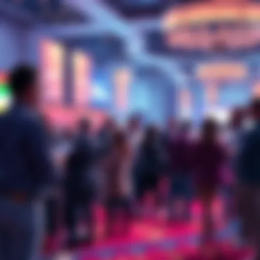 People discussing budget strategies for food, shopping, and entertainment at the convention