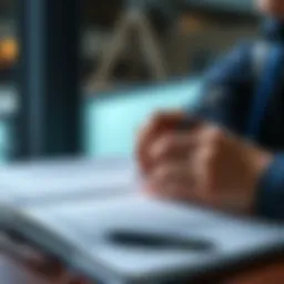 A person writing in a planner, setting goals for personal growth and discipline