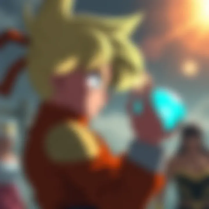 Bulma from Dragon Ball looking at the Dragon Balls, expressing her desire for immortality to stay with Vegeta.