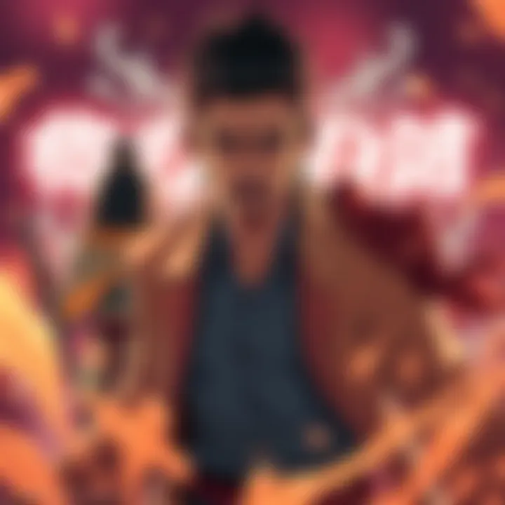 A Bum visibly distressed while attempting to handle poison, contrasting with Nobara's stronger stance in the background.