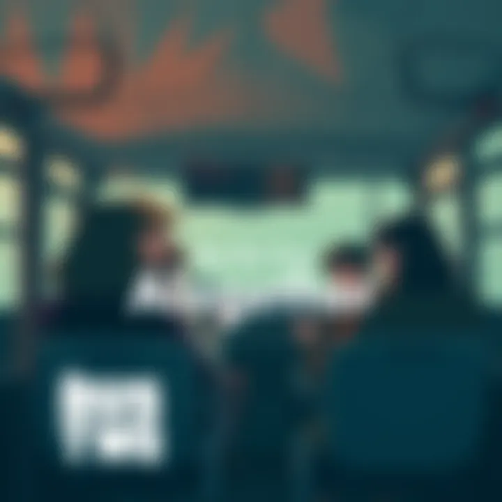 Illustration showing key characters from Bus for Two in a tense discussion inside a bus, with the title 'Altogether' prominently displayed.