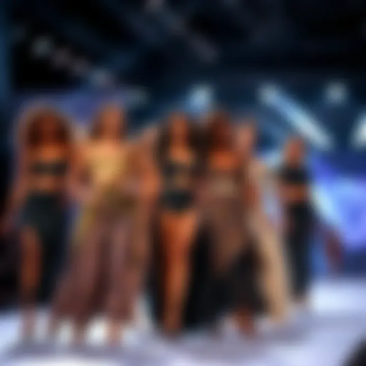 A diverse group of models showcasing various bust sizes on a runway