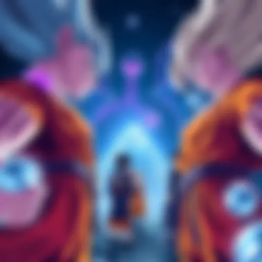 Fan discussions about the scaling in the Buu Saga with charts and character images