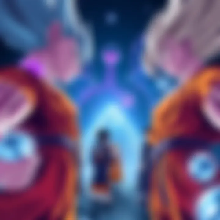 Fan discussions about the scaling in the Buu Saga with charts and character images