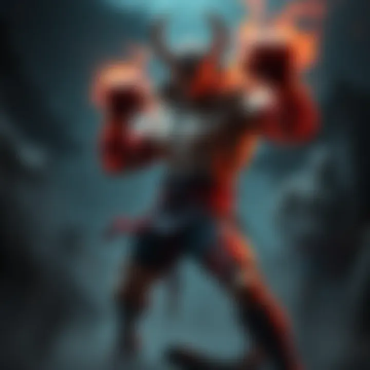 Calamity Fist Awakened Garou stands in a powerful pose, showcasing his intense look and fighting stance, ready for combat.
