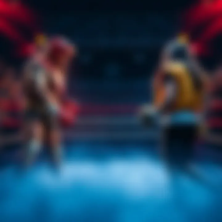 Calliope Mori stands ready to face Chuck Norris in a showdown, with fans cheering in the background.