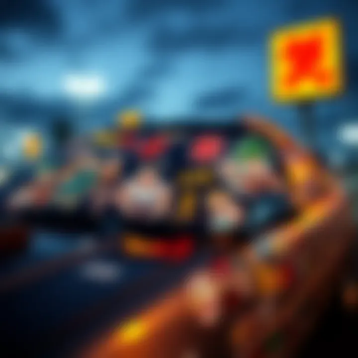 A car adorned with colorful Dragon Ball Z stickers featuring iconic characters, capturing the spirit of nostalgia and anime love