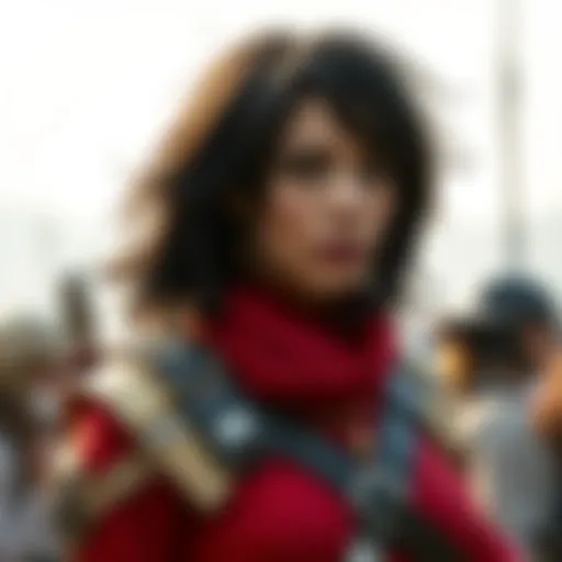 A person dressed as Casca, showcasing detailed costume and accessories, embodying the character's look.