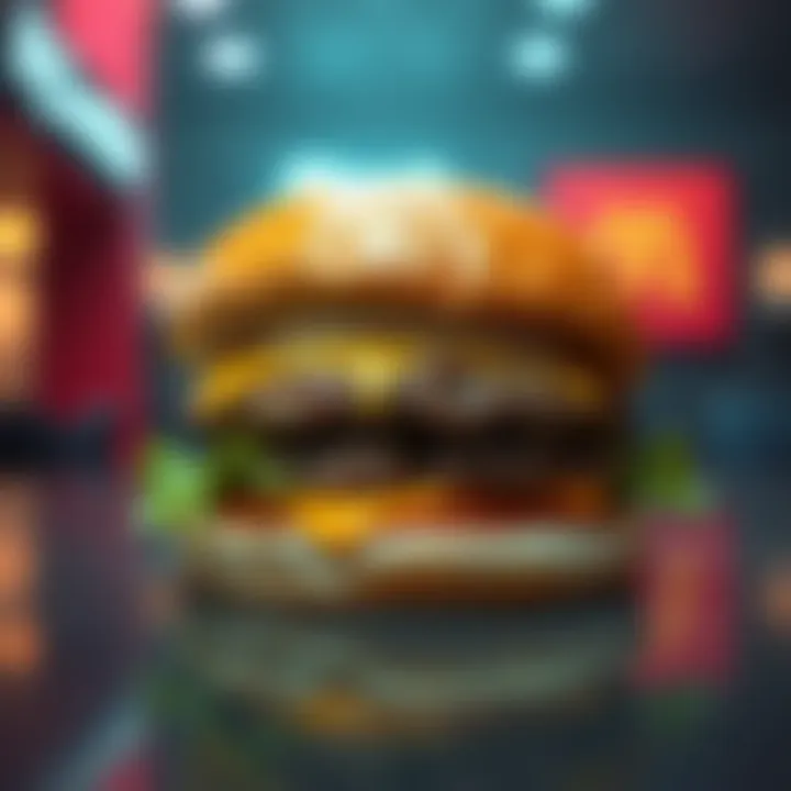 A simple burger featuring a bland patty and a plain bun, showcasing CC's latest product that lacks flavor and excitement.