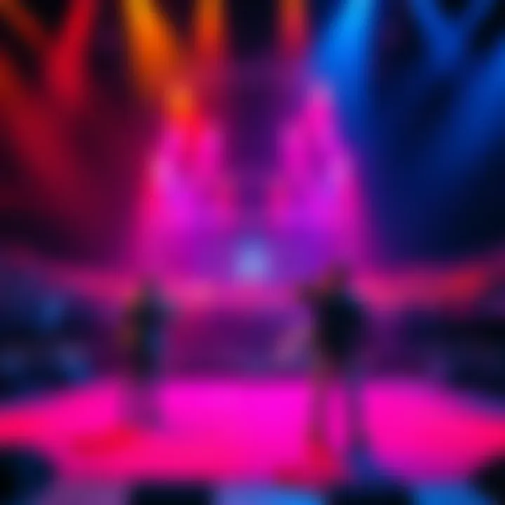 Performers on stage showcasing LOVE ETERNAL with a vibrant audience in the background