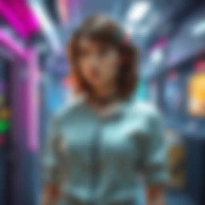 Cecilia Immergreen standing beside a missing chest module, looking confused and concerned