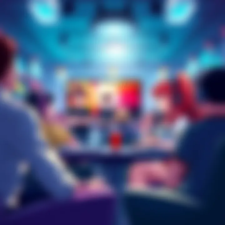 Celebration Bakugo and Summer Nejire Fan Debate Fans discussing their favorite characters Celebration Bakugo and Summer Nejire in a lively forum setting