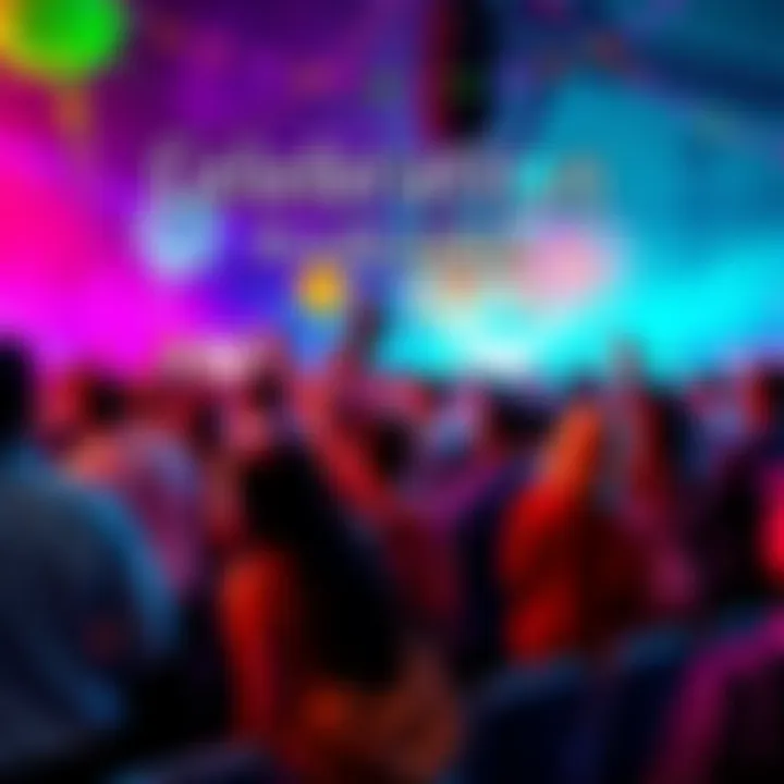 People engaging in celebration predictions featuring Fusion, surrounded by excitement and anticipation, showcasing vibrant colors and energy.