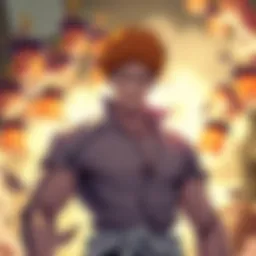 Chad stands confidently, showcasing his muscular build and serious expression, highlighting the age debate around his character.