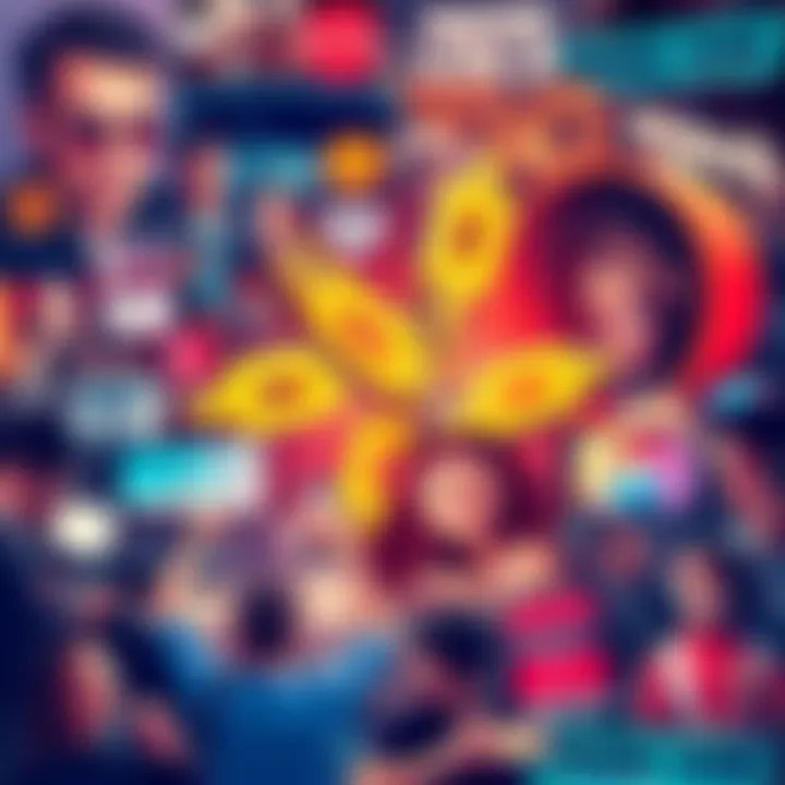 CHAIN + SAW Trend Representation A vibrant collage showcasing elements of CHAIN + SAW culture, featuring fans engaging with art, media, and community events in 2025.