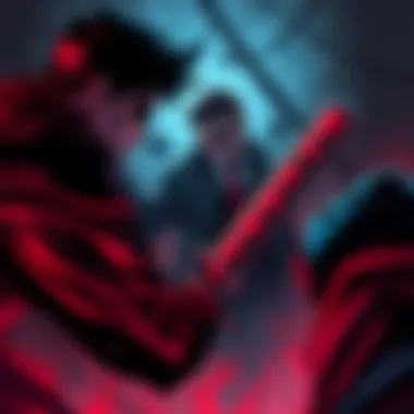 Chainsaw Man BDSM Arc Illustration Chainsaw Man character in a dark, intense scene showcasing power dynamics and complex relationships