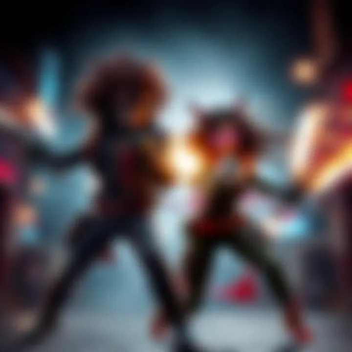 Chainsaw Man and Bomb Girl face off in an intense battle, showcasing their unique powers and fighting styles.