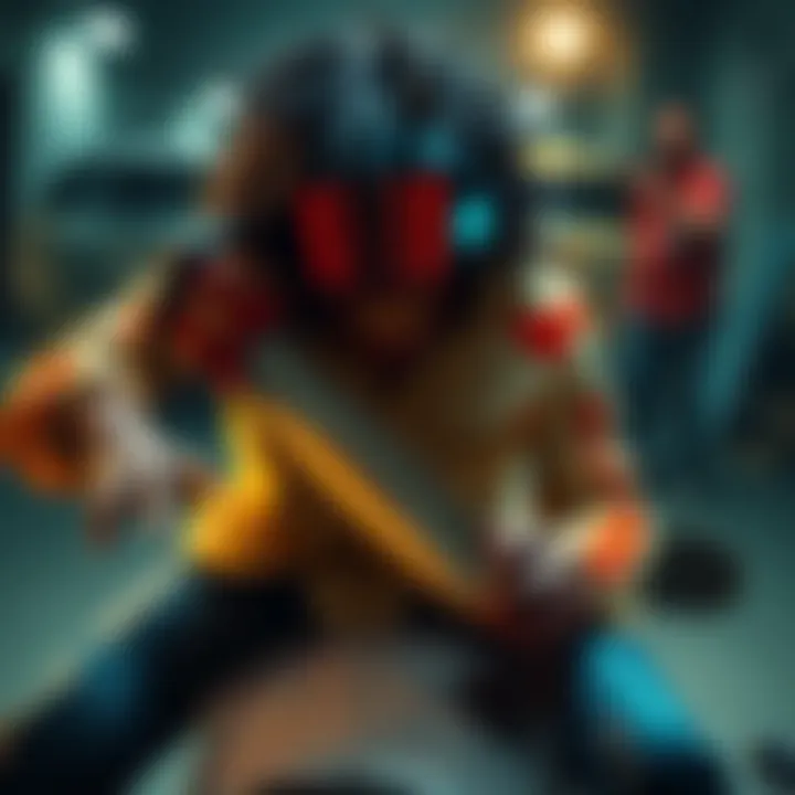 Character from Chainsaw Man with Chainsaw A character inspired by Chainsaw Man, wielding a chainsaw, showcasing a powerful stance and intense expression.