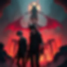 Denji and Yoru exploring a dark, eerie version of hell, hinting at Power's fate and the potential of new devils.