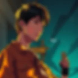 Denji, the Chainsaw Man, looking thoughtful with a small chainsaw at his side, symbolizing his struggle with identity and choices.