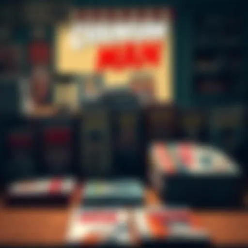 A collection of Chainsaw Man manga volumes arranged for sale on a table