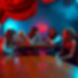 Chainsaw Man characters teasing under a table Female characters from Chainsaw Man playfully teasing someone while seated at a table