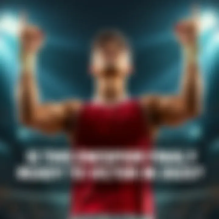 Champion Contender Ready for Victory A determined athlete stands in a victorious pose, eyes focused on the championship title ahead, symbolizing hope and anticipation for the upcoming challenge in 2025.