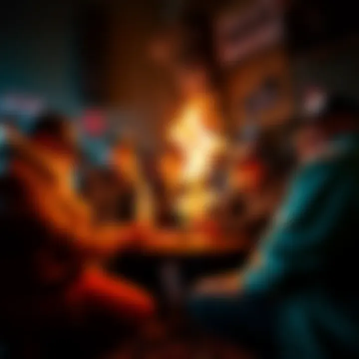 A group of famous personalities sitting together in a circle, laughing and passing a blunt in a chaotic atmosphere, with exaggerated expressions of fun and unpredictability.