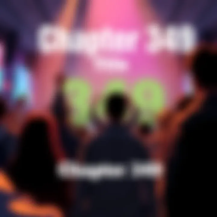 People excitedly discussing the title reveal for Chapter 349 in a vibrant forum setting