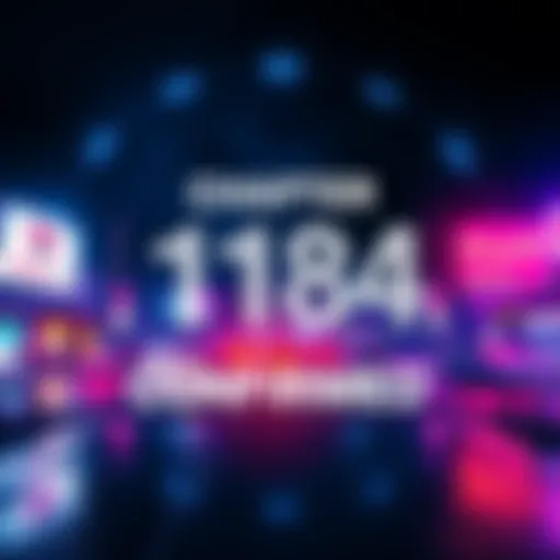 Image showing a break announcement for Chapter 1184 with text and graphics