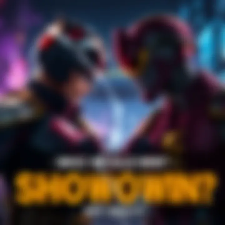 A dramatic face-off between two fictional characters, showcasing their unique abilities and styles in a battle stance.