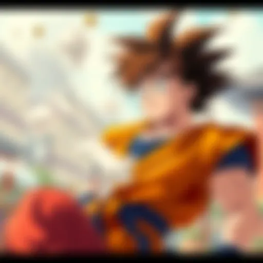 A humorous scene showing a character playfully farting on Goku, who looks surprised and confused.